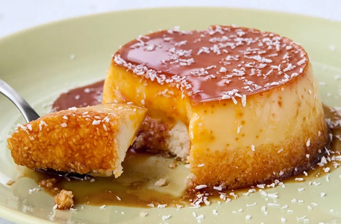 Flan de coco con leche condensada