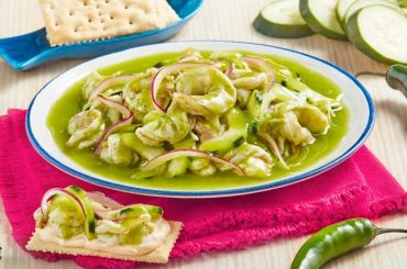 Receta de aguachile verde con camarones