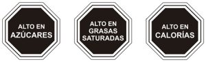 Alto en azúcares, grasas saturadas y calorías Alto en azúcares, grasas saturadas y calorías