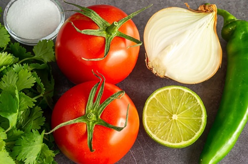 Ingredientes pico de gallo Ingredientes pico de gallo