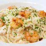 Receta de pasta Alfredo con camarones