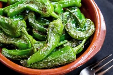 Pimientos de Padrón a la plancha, receta española tradicional