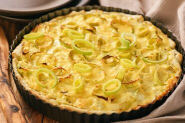 Tarta de puerros uruguaya, receta casera tradicional