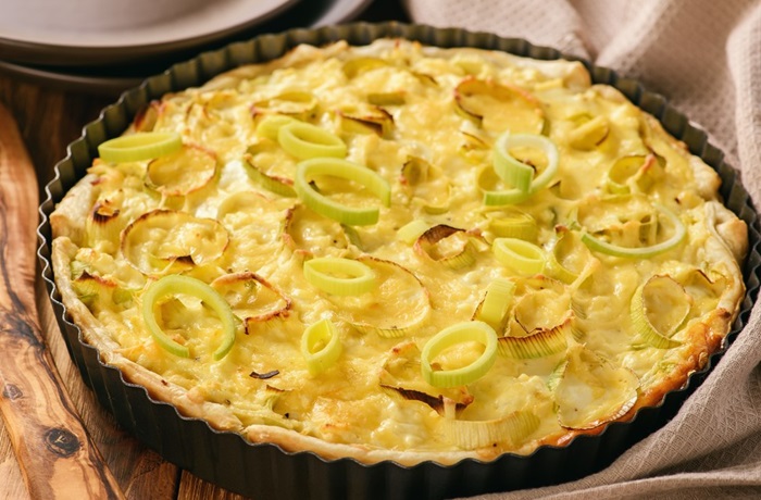 Receta de tarta de puerros