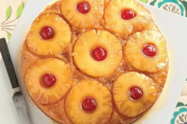 Receta de volteado de piña