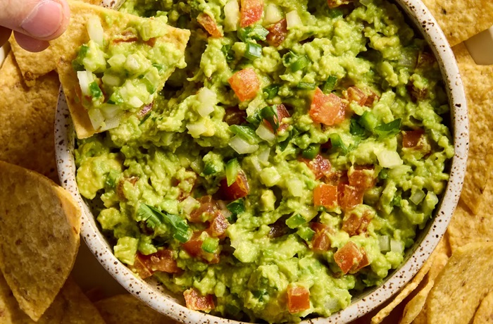Receta de guacamole mexicano