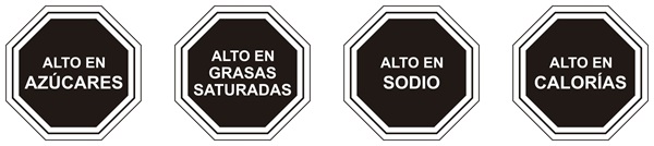 Alto en azúcares, sodio, caloria y grasas Alto en azúcares, sodio, caloria y grasas