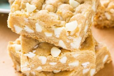 Receta de blondies con chocolate blanco