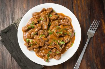 Receta de mollejas de pollo en salsa