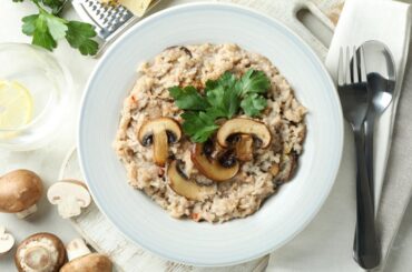 Receta de risotto de champiñones cremoso