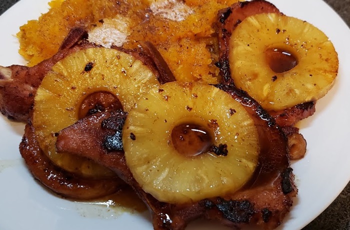 Receta de chuletas ahumadas con piña