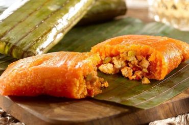 Receta de pastel en hoja dominicano