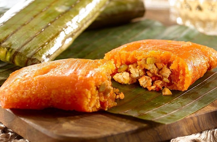Receta de pastel en hoja dominicano