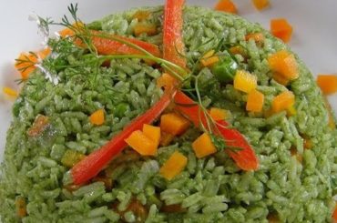 Receta de arroz verde peruano