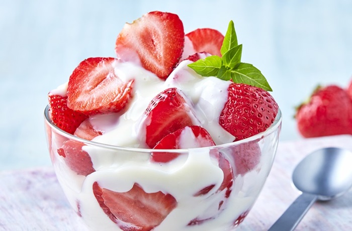 Receta de fresas con crema