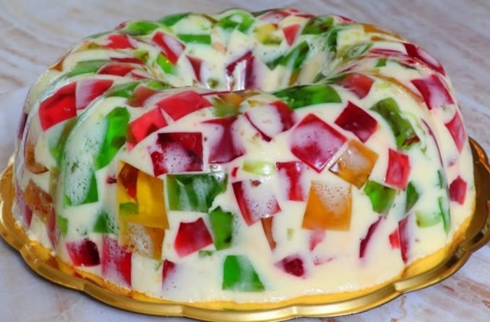 Receta de gelatina de mosaico