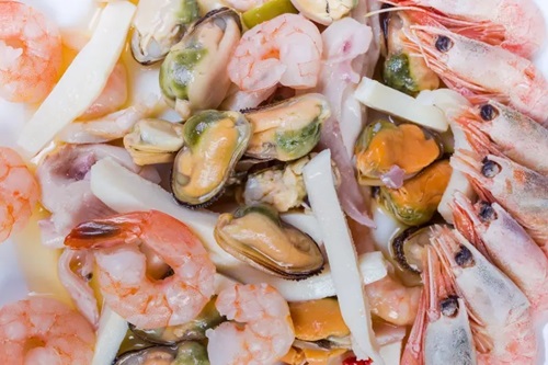 Gambas, calamares y mejillones Gambas, calamares y mejillones