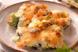 Receta de brocoli con queso gratinado