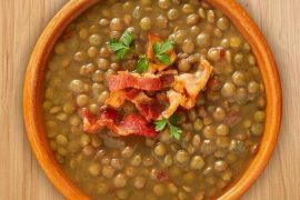 Receta de sopa de lentejas con tocino