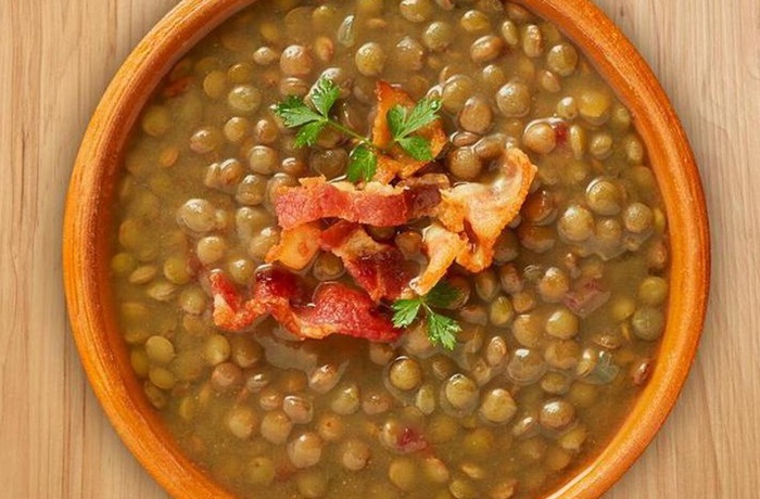 Receta de sopa de lentejas con tocino