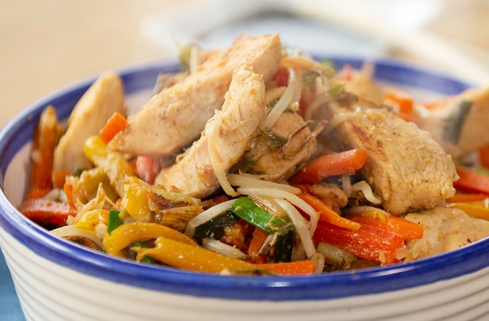 Receta de chop suey de pollo y verduras