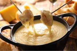 Receta de fondue de queso suizo