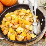 Calabaza frita con ajos, tomate y orégano receta andaluza