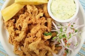 Chicharrón de pota receta peruana