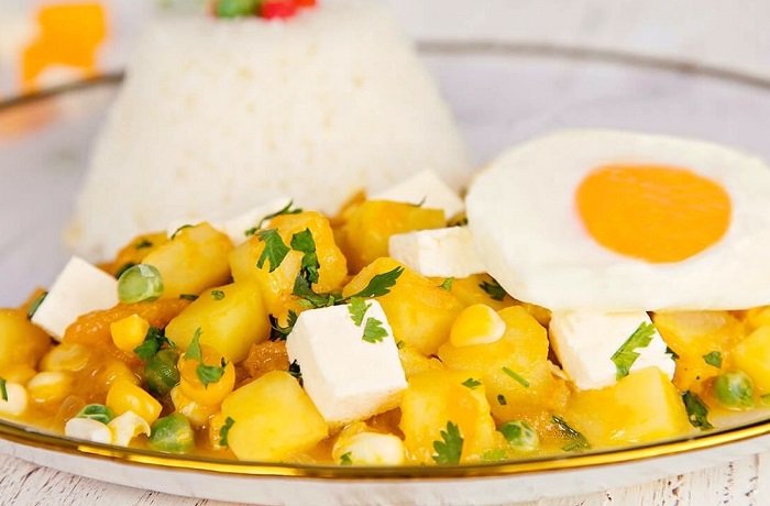 Locro de zapallo con choclo y queso fresco receta peruana