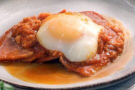 Magras con tomate y huevo frito receta tradicional aragonesa y navarra