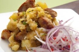 Majado de yuca con chancho norteño receta