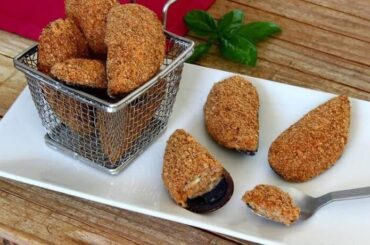Mejillones tigre rellenos, rebozados y fritos en su concha