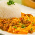 Olluquito con carne y arroz blanco receta peruana