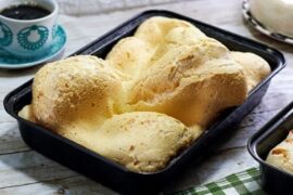 Pan montaña rusa sin gluten con fécula de mandioca y queso
