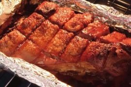 Panceta de cerdo al horno con piel crujiente receta peruana