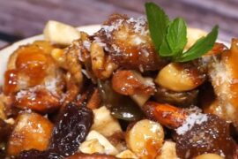 Ranfañote con miel de chancaca y frutos secos receta peruana