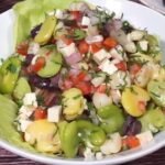 Solterito de queso con habas, choclo y aceitunas receta peruana
