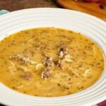 Sopa a la minuta con carne molida y cabello de ángel receta peruana