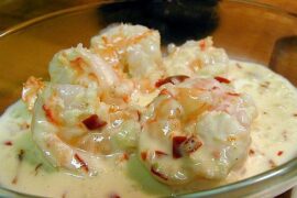 Camarones a la crema dominicanos con arroz blanco receta casera