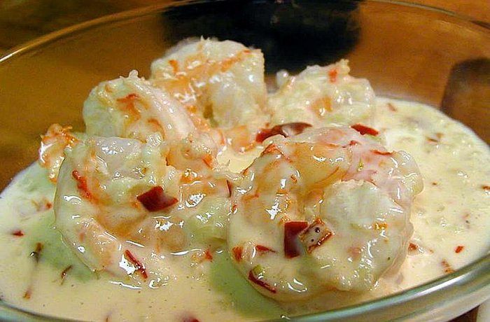 Camarones a la crema dominicanos con arroz blanco receta casera