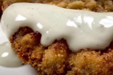 Escalopines de ternera empanados con salsa de queso cabrales receta asturiana