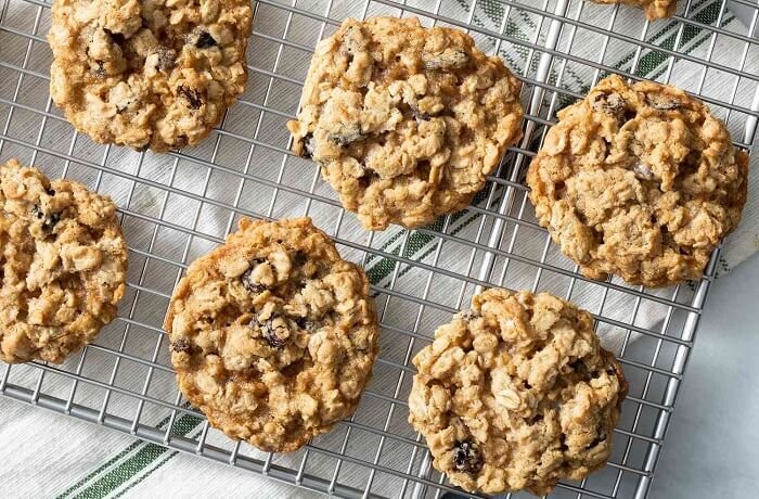 Galletas de avena caseras recién horneadas receta casera