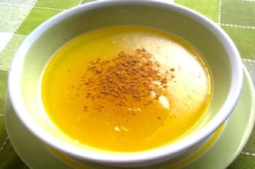 Mazamorra de piña con canela en copa receta peruana
