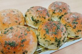 Pampushkas pan de ajo ucraniano tradicional