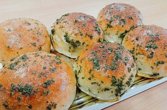 Pampushkas pan de ajo ucraniano tradicional