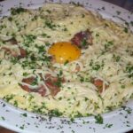 Pasta carbonara auténtica italiana con guanciale y pecorino receta casera