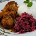Pollo a la olla con ají panca y arroz receta peruana