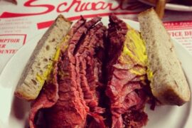 Sándwich de pastrami en pan de centeno receta estilo Nueva York