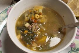 Soyo paraguayo sopa espesa de carne molida con arroz receta casera